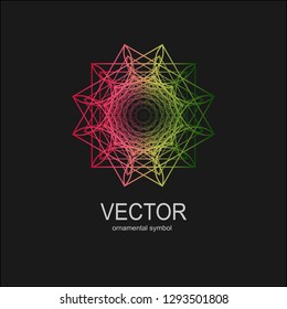 Abstract geometric art print. Vector illustration bright design. Vector graphic element.