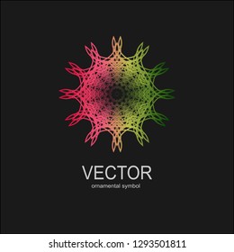 Abstract geometric art print. Vector illustration bright design. Vector graphic element.