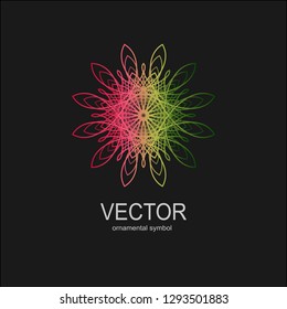 Abstract geometric art print. Vector illustration bright design. Vector graphic element.