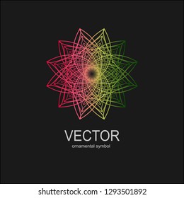 Abstract geometric art print. Vector illustration bright design. Vector graphic element.