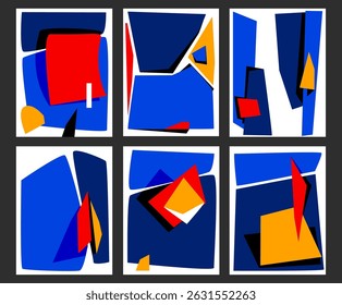 Conjunto de impresiones de arte geométrico abstracto
