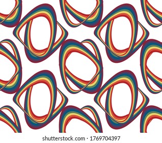 Abstract geometric art rainbow pattern. Can be used for wallpaper, pattern fills, textile, web page background, surface textures, Image for advertising booklets, banners.