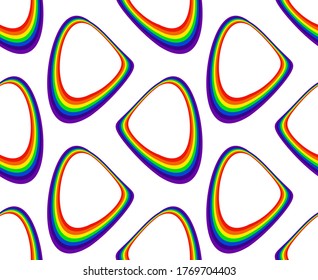 Abstract geometric art rainbow pattern. Can be used for wallpaper, pattern fills, textile, web page background, surface textures, Image for advertising booklets, banners.