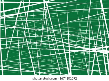 Abstract geometric art with random, chaotic lines. Straight crossing, intersecting lines texture, stripes pattern