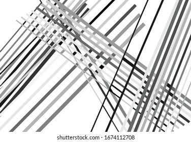 Abstract geometric art with random, chaotic lines. Straight crossing, intersecting lines texture, stripes pattern
