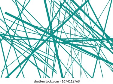 Abstract geometric art with random, chaotic lines. Straight crossing, intersecting lines texture, stripes pattern