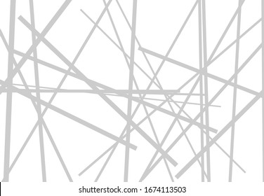 Abstract geometric art with random, chaotic lines. Straight crossing, intersecting lines texture, stripes pattern