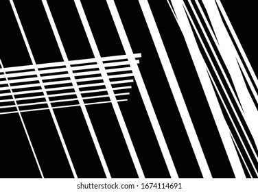 Abstract geometric art with random, chaotic lines. Straight crossing, intersecting lines texture, stripes pattern