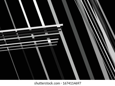 Abstract geometric art with random, chaotic lines. Straight crossing, intersecting lines texture, stripes pattern