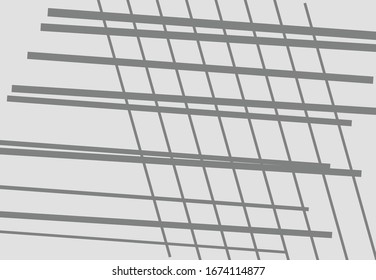Arte geométrico abstracto con líneas caóticas y aleatorias. Cruce recto, textura de líneas entrelazadas, patrón de rayas