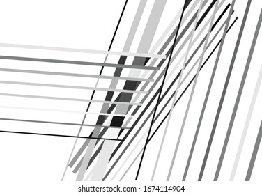 Abstract geometric art with random, chaotic lines. Straight crossing, intersecting lines texture, stripes pattern