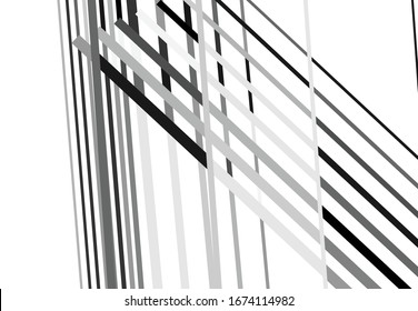 Abstrakte geometrische Kunst mit zufälligen, chaotischen Linien. Gerader Kreuz, Schnittlinienstruktur, Streifen-Muster