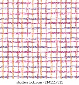 Abstract geometric art with random. geometric intersecting striped illustration vintage gingham texture.