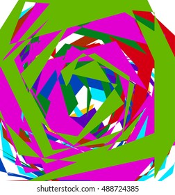 Abstract geometric art with random, unsettled edgy shapes