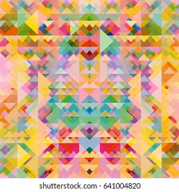 Abstract geometric art retro concept background with faded soft pastel color tone.
