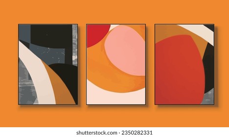 Resumen de ilustraciones vectoriales de arte geométrico, papel pintado