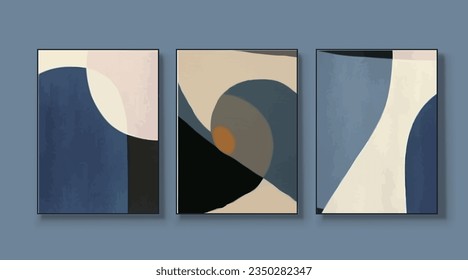 Abstract geometric art vector illustration, wallpaper, modern art painting