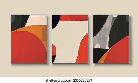 Abstract geometric art vector illustration, wallpaper, modern art painting