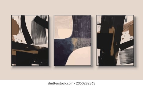 Abstract geometric art vector illustration, wallpaper, modern art painting