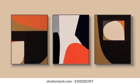 Abstract geometric art vector illustration, wallpaper, modern art painting