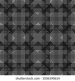 Abstract geometric art woven pattern. Can be used for wallpaper, pattern fills, textile, web page background, surface textures, Image for advertising booklets, banners.
