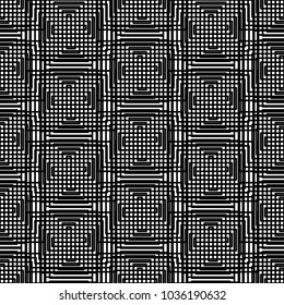 Abstract geometric art woven pattern. Can be used for wallpaper, pattern fills, textile, web page background, surface textures, Image for advertising booklets, banners.
