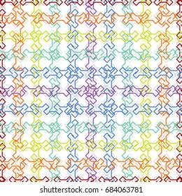 Abstract geometric art woven pattern. Can be used for wallpaper, pattern fills, textile, web page background, surface textures, Image for advertising booklets, banners.
