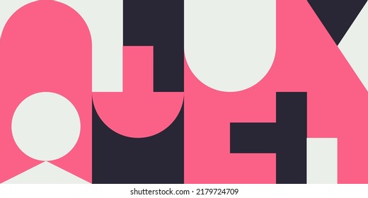 Resumen Diseño De Material De Arte Geométrico Con Formas Y Figuras Simples. gráficos de patrones horizontales con elementos geométricos. Perfecto Para Banner Web, Presentación Empresarial, Paquete De Marcas, Impresión De Tela.