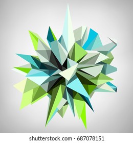 Abstract geometric asymmetric form design. Vector illustration