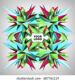 Abstract geometric asymmetric form design. Vector illustration