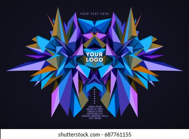 Abstract geometric asymmetric form design. Vector illustration