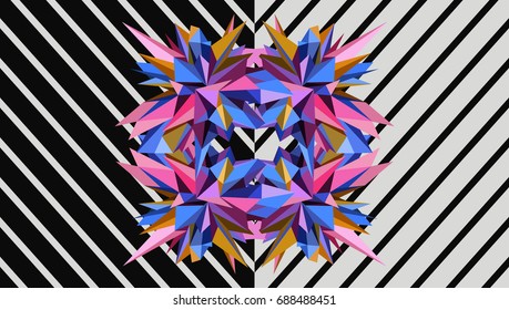 Abstractas diseño de forma asimétrica geométrica. Ilustración vectorial