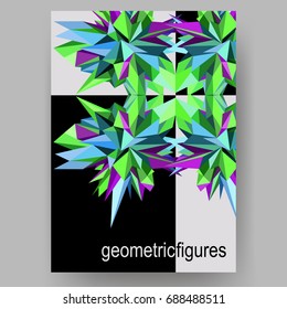 Abstract geometric asymmetric poster design. Vector illustration