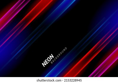 Abstract geometric attractive shiny neon effect illustration pattern background vector