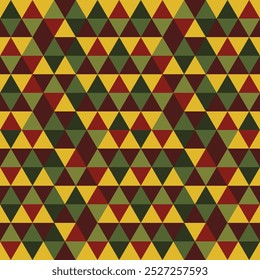 Abstract geometric autumn background, abstract autumn background, seamless triangle pattern with autumn color theme