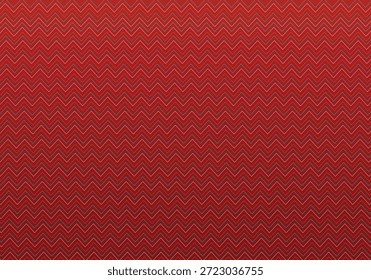 Fundo geométrico abstrato com formas de espinha de peixe repetidas. Textura gradiente vermelho vibrante com motivos lineares irregulares verde escuro e claro para papel de parede.