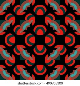 Abstract geometric backdrop. Vector illustration. Pattern for textile, pattern fills, web page background, surface textures. Improvisation on the theme of the Byzantine ornament.