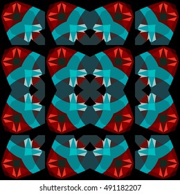 Abstract geometric backdrop. Vector illustration. Pattern for textile, pattern fills, web page background, surface textures.