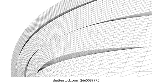 Abstract geometric background 3d drawing