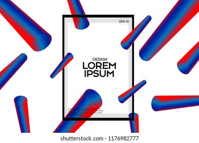 Abstract geometric background. 3d gradient shapes composition. Eps10 vector.