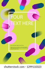 Abstract geometric background. 3d gradient shapes composition