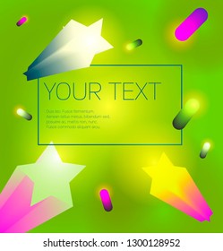 Abstract geometric background. 3d gradient shapes composition