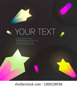 Abstract geometric background. 3d gradient shapes composition