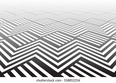 Abstract geometric background. 3D illusion. Vector art.