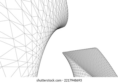 abstract geometric background 3d illustration