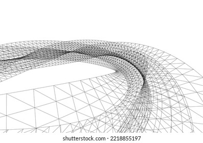 abstrakter geometrischer Hintergrund 3D-Abbildung