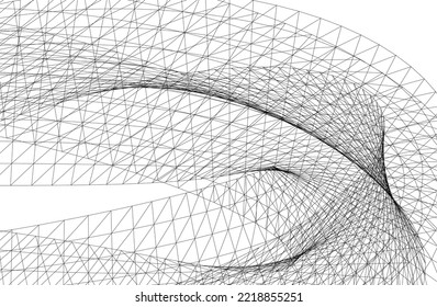 abstract geometric background 3d illustration