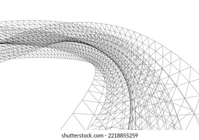 abstract geometric background 3d illustration