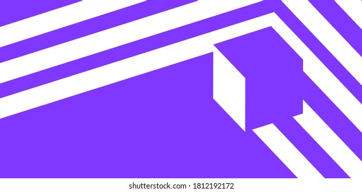 Abstract geometric background with a 3d isometric cube