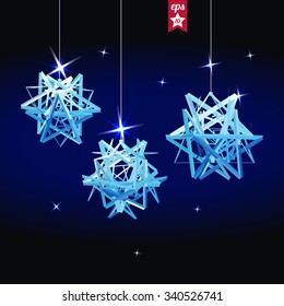 Abstract Geometric background. 3D polygonal vector illustration.